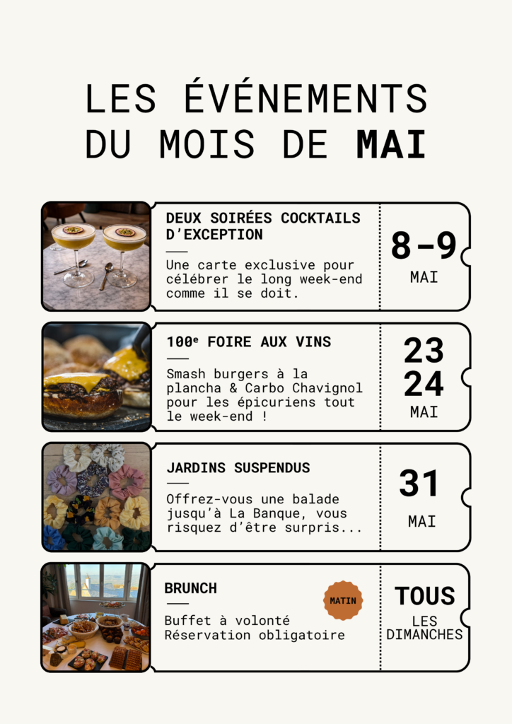 Evenements du mois de mai 2026 à La Banque